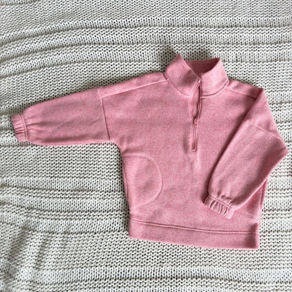 Old Navy Cozy Pink Kids Half-Zip Sweatshirt Size Small (6/7) - Picture 2 of 6